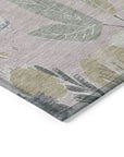 LOOMLAN Rugs Velustre Pink Washable Indoor-Outdoor Rug