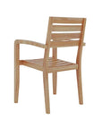 HiTeak Venice 5PC Outdoor Extendable Table Stacking Chairs