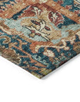 LOOMLAN Rugs Verona Blue Washable Indoor-Outdoor Rug