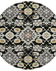 LOOMLAN Rugs Vespera Black Washable Indoor-Outdoor Rug