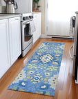 LOOMLAN Rugs Vespera Blue Washable Indoor-Outdoor Rug
