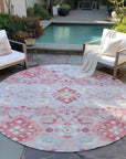 LOOMLAN Rugs Vespera Blush Washable Indoor-Outdoor Rug