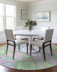 LOOMLAN Rugs Vespera Pink Washable Indoor-Outdoor Rug
