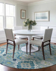 LOOMLAN Rugs Vespera Teal Washable Indoor-Outdoor Rug