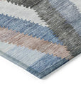 LOOMLAN Rugs Viella Blue Washable Indoor-Outdoor Rug