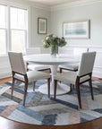 LOOMLAN Rugs Viella Blue Washable Indoor-Outdoor Rug