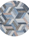 LOOMLAN Rugs Viella Blue Washable Indoor-Outdoor Rug
