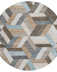 LOOMLAN Rugs Viella Brown Washable Indoor-Outdoor Rug