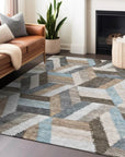 LOOMLAN Rugs Viella Brown Washable Indoor-Outdoor Rug