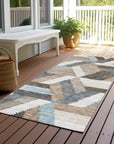 LOOMLAN Rugs Viella Brown Washable Indoor-Outdoor Rug