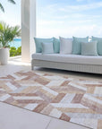 LOOMLAN Rugs Viella Orange Washable Indoor-Outdoor Rug