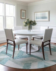 LOOMLAN Rugs Viella Teal Washable Indoor-Outdoor Rug