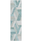 LOOMLAN Rugs Viella Teal Washable Indoor-Outdoor Rug