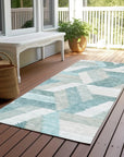 LOOMLAN Rugs Viella Teal Washable Indoor-Outdoor Rug