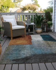 LOOMLAN Rugs Vienna Orange Washable Indoor-Outdoor Rug