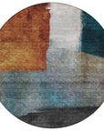 LOOMLAN Rugs Vienna Orange Washable Indoor-Outdoor Rug