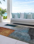 LOOMLAN Rugs Vienna Orange Washable Indoor-Outdoor Rug
