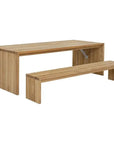 Viga Wooden Outdoor Backless Bench - LOOMLAN - SUNPAN - Outdoor Benches