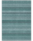 LOOMLAN Rugs Violina Teal Washable Indoor-Outdoor Rug