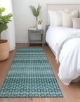 LOOMLAN Rugs Violina Teal Washable Indoor-Outdoor Rug