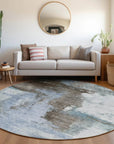 LOOMLAN Rugs Vionna Blue Washable Indoor-Outdoor Rug