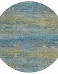 LOOMLAN Rugs Viya Blue Washable Indoor-Outdoor Rug