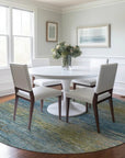 LOOMLAN Rugs Viya Blue Washable Indoor-Outdoor Rug