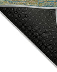 LOOMLAN Rugs Viya Blue Washable Indoor-Outdoor Rug