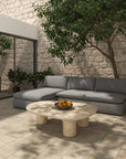 Moe's Home Warby Faux Travertine Cement Outdoor Coffee Table