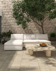 Moe's Home Warby Faux Travertine Cement Outdoor Coffee Table