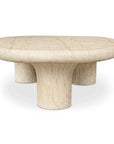 Moe's Home Warby Faux Travertine Cement Outdoor Coffee Table