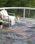 LOOMLAN Rugs Warpella Blue Washable Indoor-Outdoor Rug