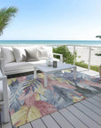 LOOMLAN Rugs Warpella Blue Washable Indoor-Outdoor Rug