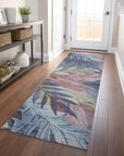 LOOMLAN Rugs Warpella Blue Washable Indoor-Outdoor Rug