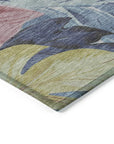 LOOMLAN Rugs Warpella Blue Washable Indoor-Outdoor Rug