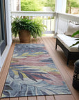 LOOMLAN Rugs Warpella Blue Washable Indoor-Outdoor Rug
