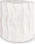 Seasonal Living Wave Accent Table (Short) - White Outdoor End Table
