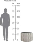 Seasonal Living Wave Accent Table (Wide) - White Outdoor End Table