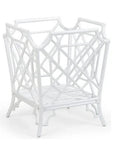 Wild Palm Rattan Framed White Planter - LOOMLAN - Wildwood - Planters