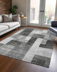 LOOMLAN Rugs Wovari Gray Washable Indoor-Outdoor Rug