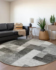 LOOMLAN Rugs Wovari Gray Washable Indoor-Outdoor Rug