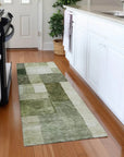 LOOMLAN Rugs Wovari Green Washable Indoor-Outdoor Rug