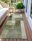 LOOMLAN Rugs Wovari Green Washable Indoor-Outdoor Rug