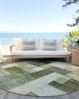 LOOMLAN Rugs Wovari Green Washable Indoor-Outdoor Rug