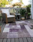 LOOMLAN Rugs Wovari Purple Washable Indoor-Outdoor Rug