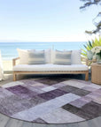 LOOMLAN Rugs Wovari Purple Washable Indoor-Outdoor Rug