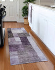 LOOMLAN Rugs Wovari Purple Washable Indoor-Outdoor Rug
