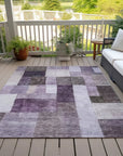 LOOMLAN Rugs Wovari Purple Washable Indoor-Outdoor Rug