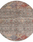 LOOMLAN Rugs Yaniqa Gray Washable Indoor-Outdoor Rug