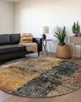 LOOMLAN Rugs Yasmineh Orange Washable Indoor-Outdoor Rug